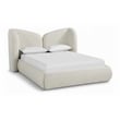 Meridian Furniture Elowen Cream Chenille Fabric Upholstered King Bed