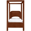 Meridian Furniture Salina Cognac Velvet Upholstered Twin Bed