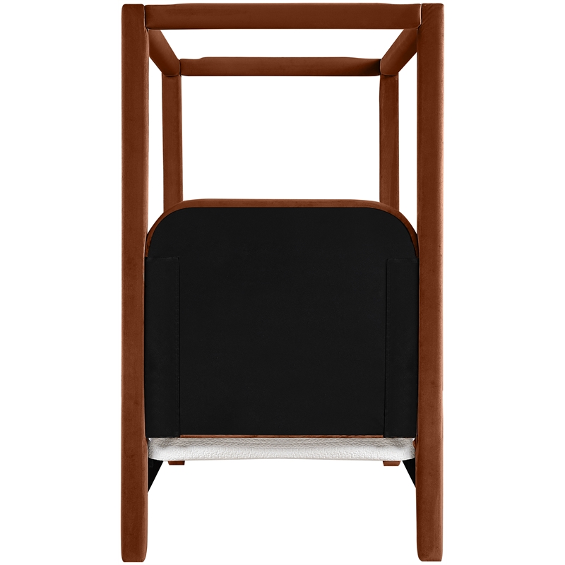 Meridian Furniture Salina Cognac Velvet Upholstered Twin Bed