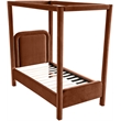 Meridian Furniture Salina Cognac Velvet Upholstered Twin Bed