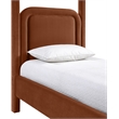Meridian Furniture Salina Cognac Velvet Upholstered Twin Bed