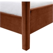 Meridian Furniture Salina Cognac Velvet Upholstered Twin Bed