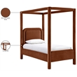 Meridian Furniture Salina Cognac Velvet Upholstered Twin Bed