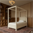 Meridian Furniture Salina Cream Velvet Upholstered Twin Bed