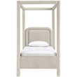 Meridian Furniture Salina Cream Velvet Upholstered Twin Bed