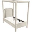 Meridian Furniture Salina Cream Velvet Upholstered Twin Bed