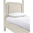 Meridian Furniture Salina Cream Velvet Upholstered Twin Bed