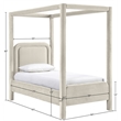 Meridian Furniture Salina Cream Velvet Upholstered Twin Bed