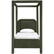 Meridian Furniture Salina Green Velvet Upholstered Twin Bed