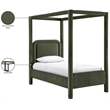 Meridian Furniture Salina Green Velvet Upholstered Twin Bed