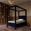 Meridian Furniture Salina Navy Velvet Upholstered Twin Bed