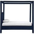 Meridian Furniture Salina Navy Velvet Upholstered Twin Bed