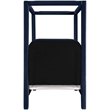 Meridian Furniture Salina Navy Velvet Upholstered Twin Bed