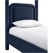 Meridian Furniture Salina Navy Velvet Upholstered Twin Bed