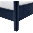 Meridian Furniture Salina Navy Velvet Upholstered Twin Bed