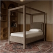 Meridian Furniture Salina Taupe Velvet Upholstered Twin Bed