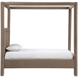 Meridian Furniture Salina Taupe Velvet Upholstered Twin Bed