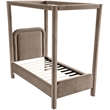 Meridian Furniture Salina Taupe Velvet Upholstered Twin Bed