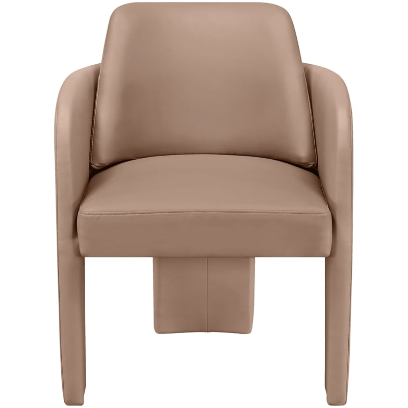 Meridian Furniture Vanda Tan Vegan Leather Upholstered Dining Chair