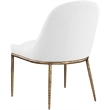 Meridian Furniture Ferro White Linen Textured Performance Fabric Dining SC