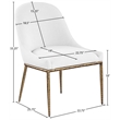 Meridian Furniture Ferro White Linen Textured Performance Fabric Dining SC