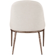 Meridian Furniture Ferro Beige Linen Textured Performance Fabric Dining SC