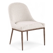 Meridian Furniture Ferro Beige Linen Textured Performance Fabric Dining SC