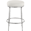Meridian Furniture Ferro Cream Linen Textured Performance Fabric Counter Stool