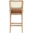 Meridian Furniture Atrium Cognac Vegan Leather Counter Stool (Set of 2)