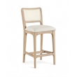 Meridian Furniture Atrium Cream Vegan Leather Counter Stool (Set of 2)