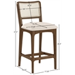 Meridian Furniture Atrium Cream Vegan Leather Counter Stool (Set of 2)