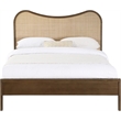 Meridian Furniture Windsor Brown Solid Wood And Natural Cane Full Bed