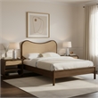 Meridian Furniture Windsor Brown Solid Wood And Natural Cane Full Bed