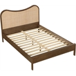 Meridian Furniture Windsor Brown Solid Wood And Natural Cane Full Bed