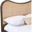 Meridian Furniture Windsor Brown Solid Wood And Natural Cane Full Bed
