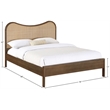 Meridian Furniture Windsor Brown Solid Wood And Natural Cane Full Bed