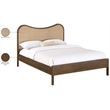 Meridian Furniture Windsor Brown Solid Wood And Natural Cane Full Bed