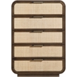 Meridian Furniture Windsor Brown Solid Wood And Natural Cane Chest