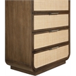 Meridian Furniture Windsor Brown Solid Wood And Natural Cane Chest