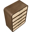Meridian Furniture Windsor Brown Solid Wood And Natural Cane Chest