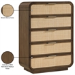 Meridian Furniture Windsor Brown Solid Wood And Natural Cane Chest