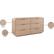 Meridian Furniture Windsor Natural Solid Wood Dresser