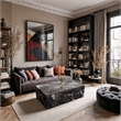 Meridian Furniture Bolzano Black Marble Coffee Table