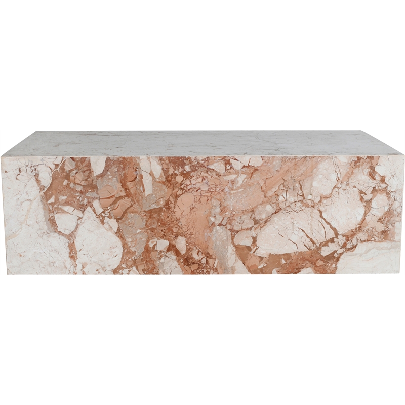 Meridian Furniture Bolzano Cream Marble Coffee Table