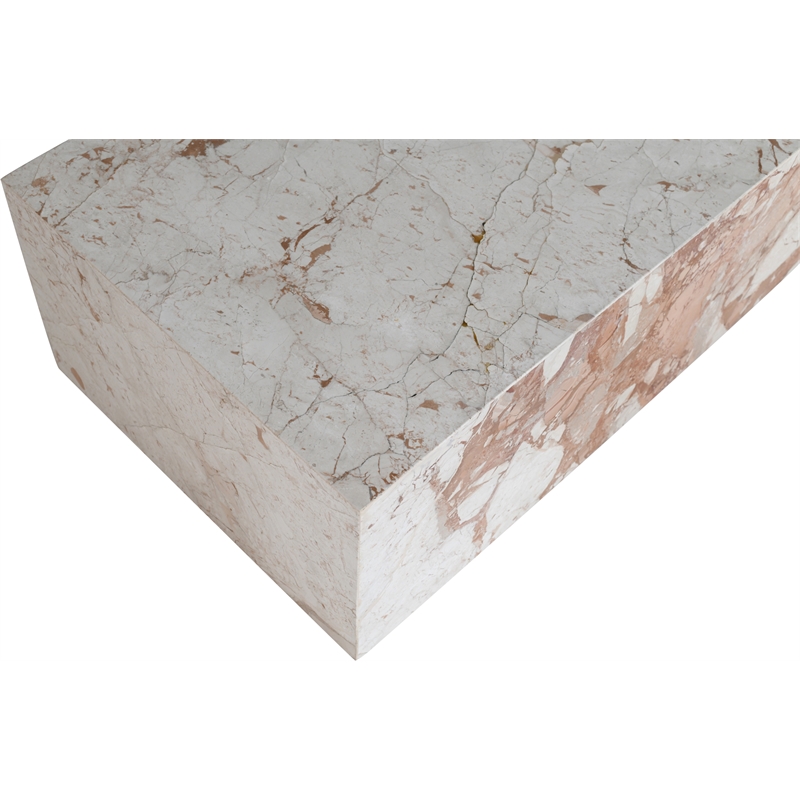 Meridian Furniture Bolzano Cream Marble Coffee Table