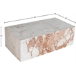 Meridian Furniture Bolzano Cream Marble Coffee Table