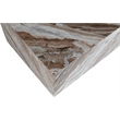 Meridian Furniture Bolzano Brown Marble Coffee Table