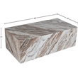 Meridian Furniture Bolzano Brown Marble Coffee Table