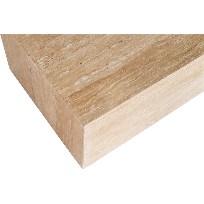 Meridian Furniture Bolzano Natural Travertine Coffee Table