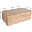 Meridian Furniture Bolzano Natural Travertine Coffee Table